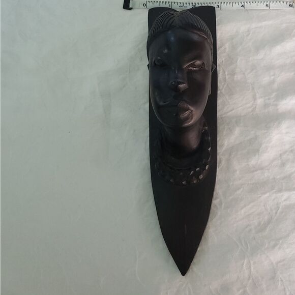 Vintage hand carved African bust - Picture 4 of 6